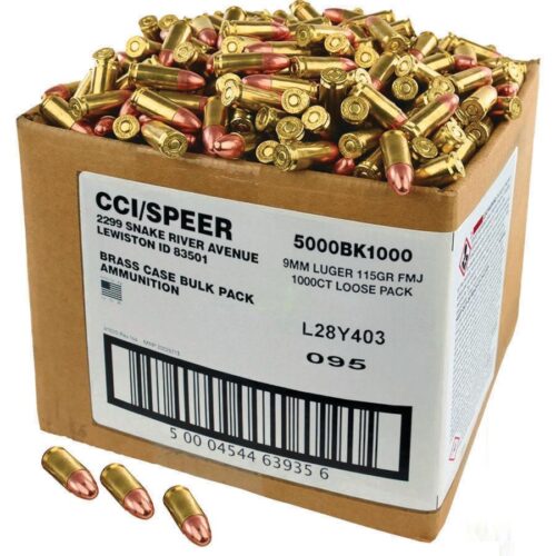 CCI Blazer 9mm 115gr FMJ New Brass 1,000 Rounds