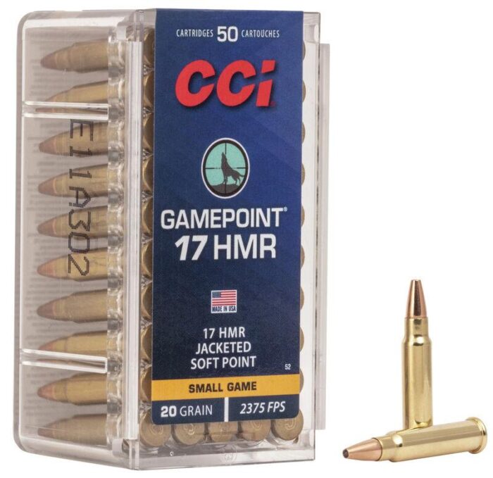 CCI .17 HMR GamePoint Rimfire Ammunition .17 HMR 20 gr JSP 2375 fps 50/ct
