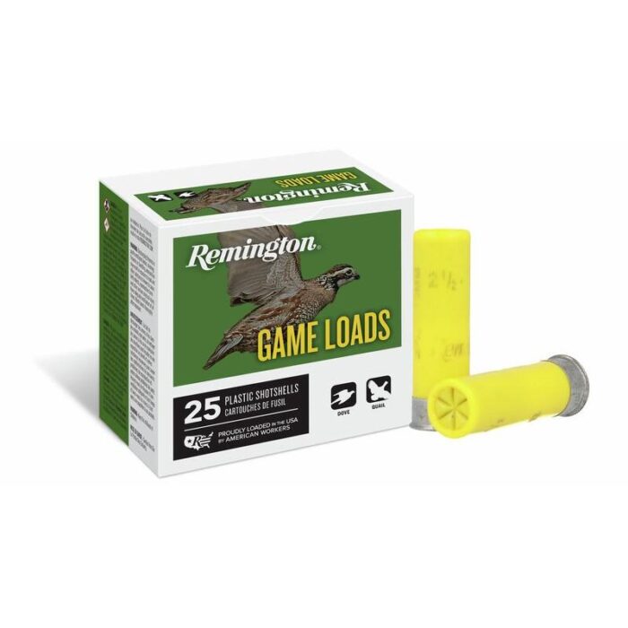 Remington Lead Game Load 20 ga 2 3/4" 2 1/2 dr 7/8 oz #7.5 1225 fps 25/ct