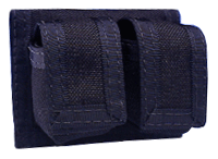 HKS DOUBLE SPEEDLOADER POUCH - NYLON BLACK FITS ALL LOADERS