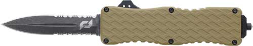 SCHRADE KNIFE UPROAR D/A OTF - 3" D2 BAYONET POINT FDE/BLACK