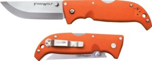 COLD STEEL FINN WOLF 3.5" BLZ - ORANGE CLIP FOLDER W/TRI-AD LK