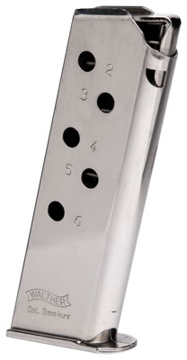 WALTHER MAGAZINE PPK 380 - 380ACP 6RD NICKEL