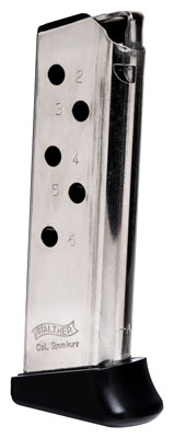 WALTHER MAGAZINE PPK 380 - 380ACP 6RD FINGER REST NKL