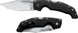 COLD STEEL LARGE VOYAGER 4" - PLAIN EDGE BLADE CLIP FOLDER