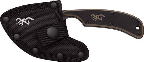 BROWNING KNIFE CUTOFF SKINNER - 2.5" BLADE BLACK W/SHEATH - Image 2