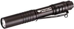 STREAMLIGHT MICROSTREAM LIGHT - WHITE LED BLACK W/POCKET CLIP
