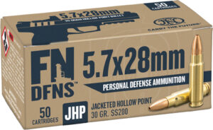 FN 5.7X28 30GR JHP SS200 - 50RD 10BX/CS
