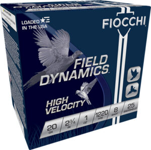 FIOCCHI 20GA 2.75" 1OZ #8 - 1220FPS 25RD 10BX/CS