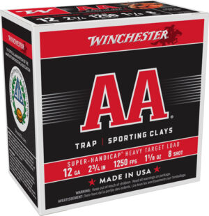 WINCHESTER AA 12GA 2.75" - 1-1/8OZ #8 1250FPS 250RD CASE