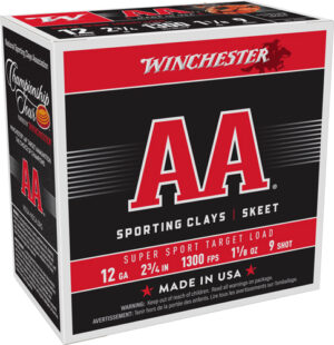 WINCHESTER AA 12GA 2.75" - 1-1/8OZ #9 1300FPS 250RD CASE