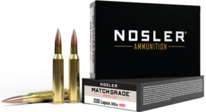 NOSLER MATCH 338 LAPUA MAG - 300GR CUSTOM HPBT 20RD 10BX/CS