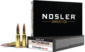 NOSLER MATCH GRADE 6.5 GRENDEL - 123GR BTHP 20RD 10BX/CS
