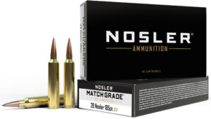 NOSLER MATCH GRADE 28 NOSLER - 185GR RDF HPBT 20RD 10BX/CS