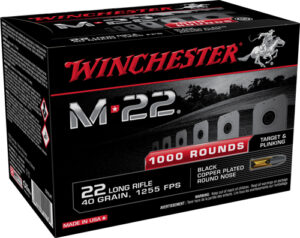 WINCHESTER M-22 22LR 40GR - LEAD-RN 1255FPS 1000RD 2BX/CS