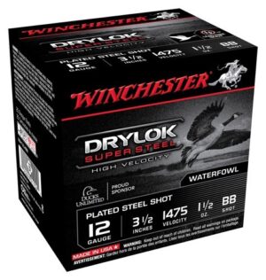WINCHESTER DRYLOK 12GA 3.5" - 1-1/2OZ #BB 1475FPS 25RD 10B/C