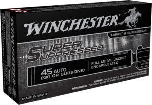 WINCHESTER SUPER SUPPRESSED - 45 ACP 230GR FMJ 50RD 10BX/CS