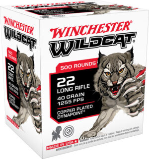 WINCHESTER WILDCAT 22LR 40GR - LEAD-RN 1255FPS 500RD 10BX/CS
