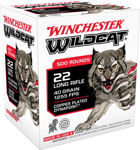 WINCHESTER WILDCAT 22LR 40GR - LEAD-RN 1255FPS 500RD 10BX/CS