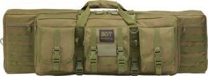 BULLDOG 43" 2 GUN TACTICAL CSE - 3 LARGE ACCESSORY POCKETS GRN