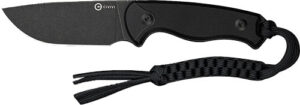 CIVIVI KNIFE TIMBERBARK 3.2" - FIXED BLACK/BLACK G10 STNWASH