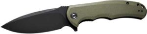 CIVIVI KNIFE PRAXIS 3.75" OD - GREEN G10/BLACK STONEWASHED