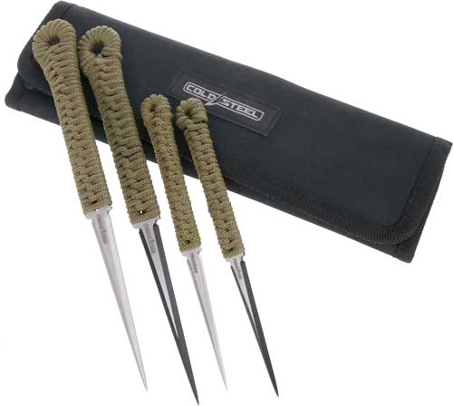 COLD STEEL THROWING SPIKES 2- - 2.5" & 2-3.5" W/SHEATH