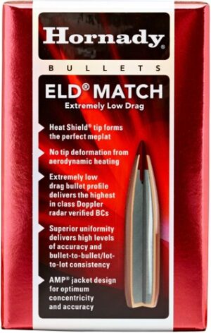 HORNADY BULLETS 22CAL .224 - 73GR ELD-M MATCH 100CT 25BX/CS