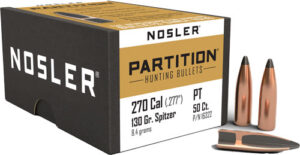NOSLER BULLETS 270 CAL .277 - 130GR PARTITION 50CT