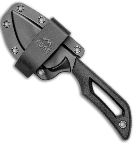 OUTDOOR EDGE PIVOT 2.5" FIXED - DP PNT BLCK/STNWSH SS W/SHEATH - Image 2