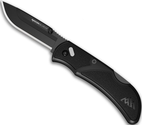 OUTDOOR EDGE RAZOR EDC LITE - 2.5" BLACK PMS 2 BLACK BLADES