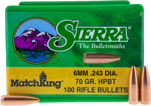 SIERRA BULLETS 6MM .243 - 70GR HP-BT MATCH 100CT - Image 2
