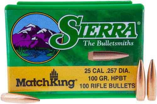 SIERRA BULLETS .25CAL .257 - 100GR HP-BT MATCH 100CT - Image 2