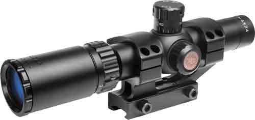 TRUGLO TACTICAL 1-4X24MM SCOPE – 30MM TUBE BDC MIL-DOT