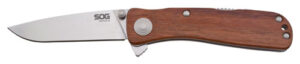 SOG KNIFE TWITCH II - SATIN POLISH WOOD HANDLE