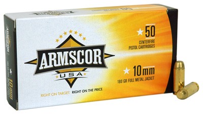 ARMSCOR 10MM 180GR FMJ - 50RD 20BX/CS MADE IN USA - Image 2
