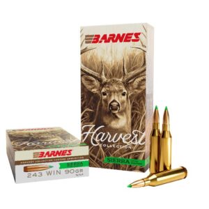 Barnes Harvest Sierra Tipped GameKing Ammunition .243 Win 90gr PT 3200 fps 20/ct
