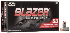 CCI Blazer Aluminum Handgun Ammunition .32 ACP 71 gr TMJ 900 fps 50/box