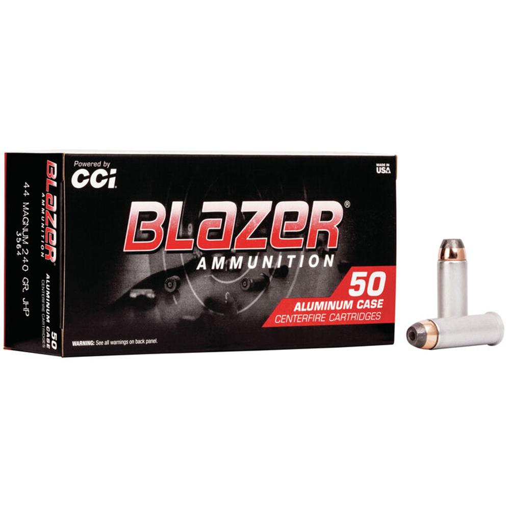 CCI Blazer Aluminum Handgun Ammunition .44 Mag 240 gr JHP 1200 fps 50/ct