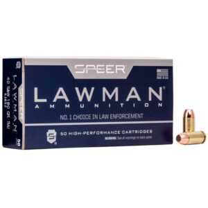 Speer Lawman Handgun Ammunition .40 S&W 180gr TMJ 1000 fps 50/ct