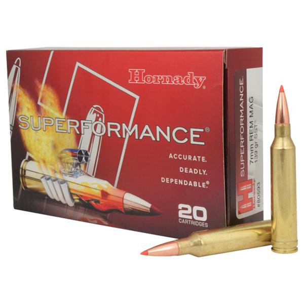 Hornady Superformance Rifle Ammunition 7mm Rem Mag 139 gr SST 3240 fps - 20/box