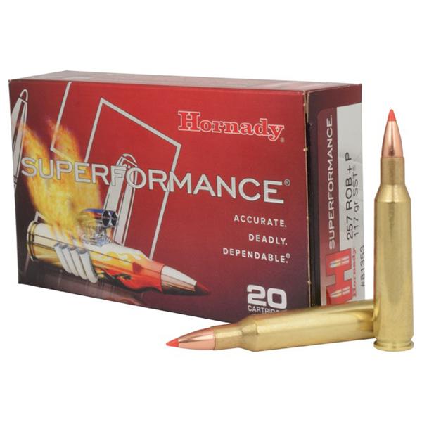 Hornady Superformance Rifle Ammunition .257 Roberts +P 117 gr SST 2945 fps - 20/box