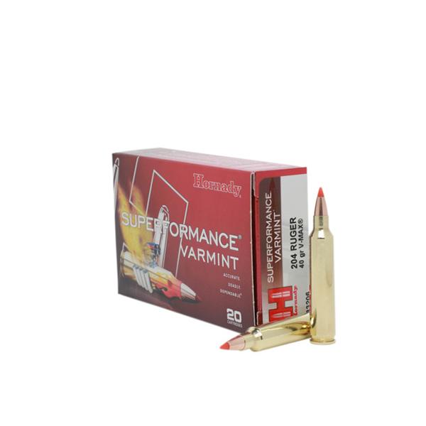 Hornady Varmint Express Rifle Ammunition .204 Ruger 40 gr V-MAX 3900 fps - 20/box