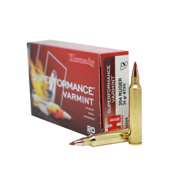 Hornady Varmint Express Rifle Ammunition .204 Ruger 24 gr NTX 4400 fps - 20/box