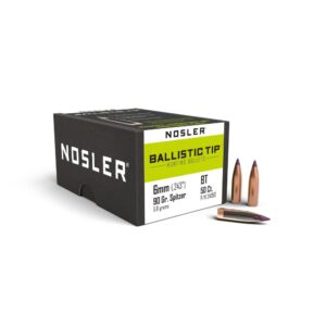 Nosler Ballistic Tip Hunting Rifle Bullets 6mm .243" 90 gr SBT-BTIP 50/ct