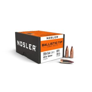 Nosler Ballistic Tip Varmint Rifle Bullets .204 cal .204" 40 gr SPITZ 100/ct