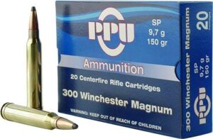 PPU Rifle Ammunition .300 Win Magnum 150 gr SP 3250 fps 20/ct