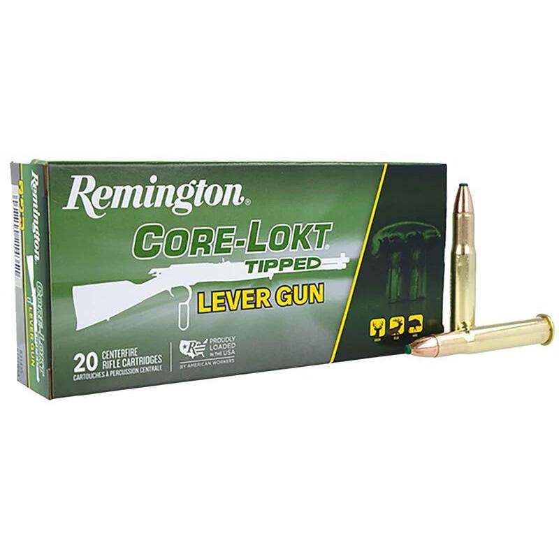 Remington Core-Lokt Tipped Rifle Ammunition 30-30 Win 150gr PT 3150 fps 2390 fps 20/ct