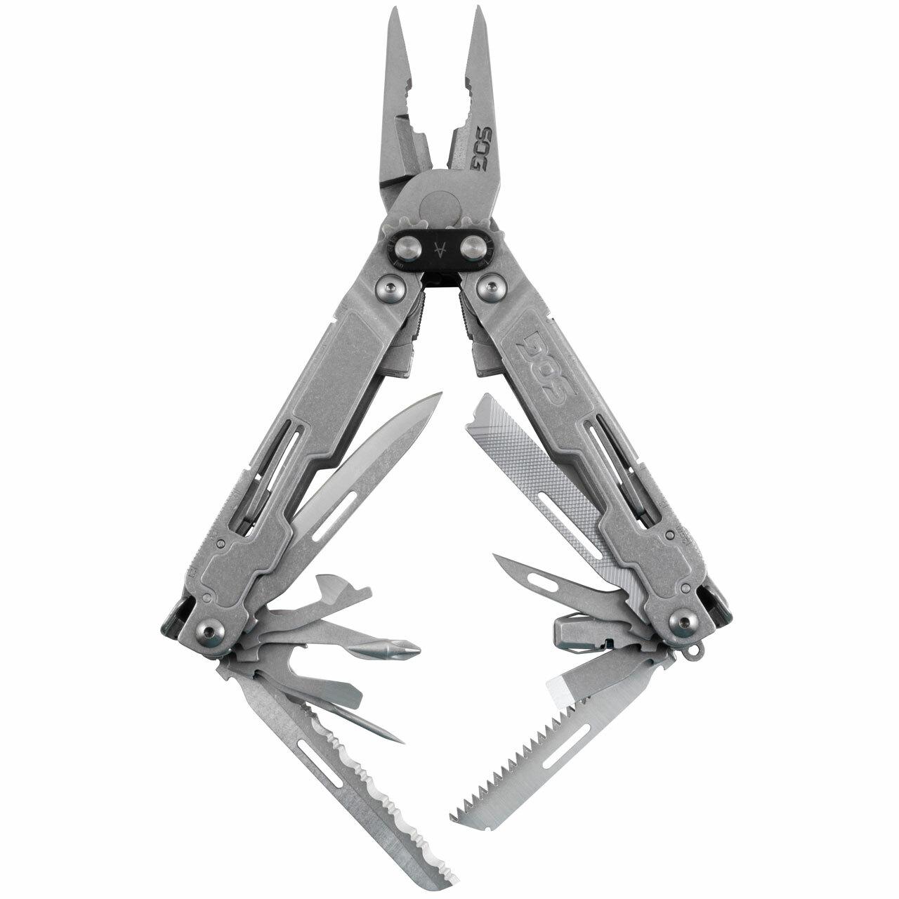 SOG Poweraccess Deluxe Multi-Tool Silver w/ Fabric Sheath and Hex Bit Kit