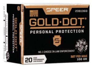 Speer Gold Dot Handgun Ammunition .327 Federal 100 gr HP 1500 fps 20/ct